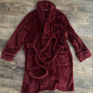 Plush Burgundy Robe One-Size